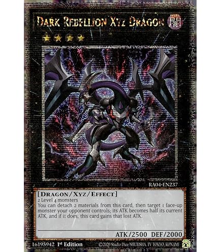 Amazon.com: Yu-Gi-Oh! - Dark Requiem Xyz Dragon - LEHD-ENC34